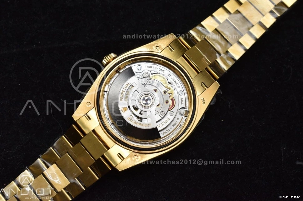 YG Bracelet 658 1:1 40 Weight) Edition Gold Dial Day VR3255 Date Best ARF (Gain Stretchable President 228238 On Roman 0523